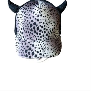 Something Special NWT Snapback Cap Black % Animal Print With Horns Snap Closure